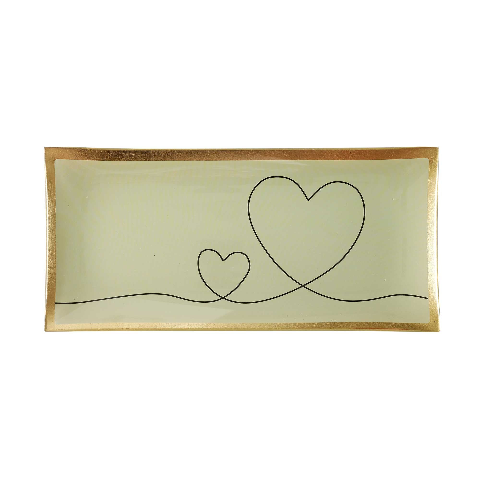 Glass plate "LOVE HEARTS"