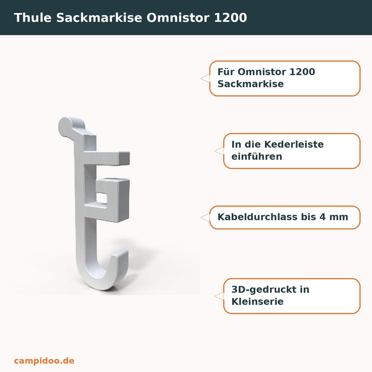 Markisenhaken für Thule Omnistor 1200 Sackmarkise – Eigenschaften