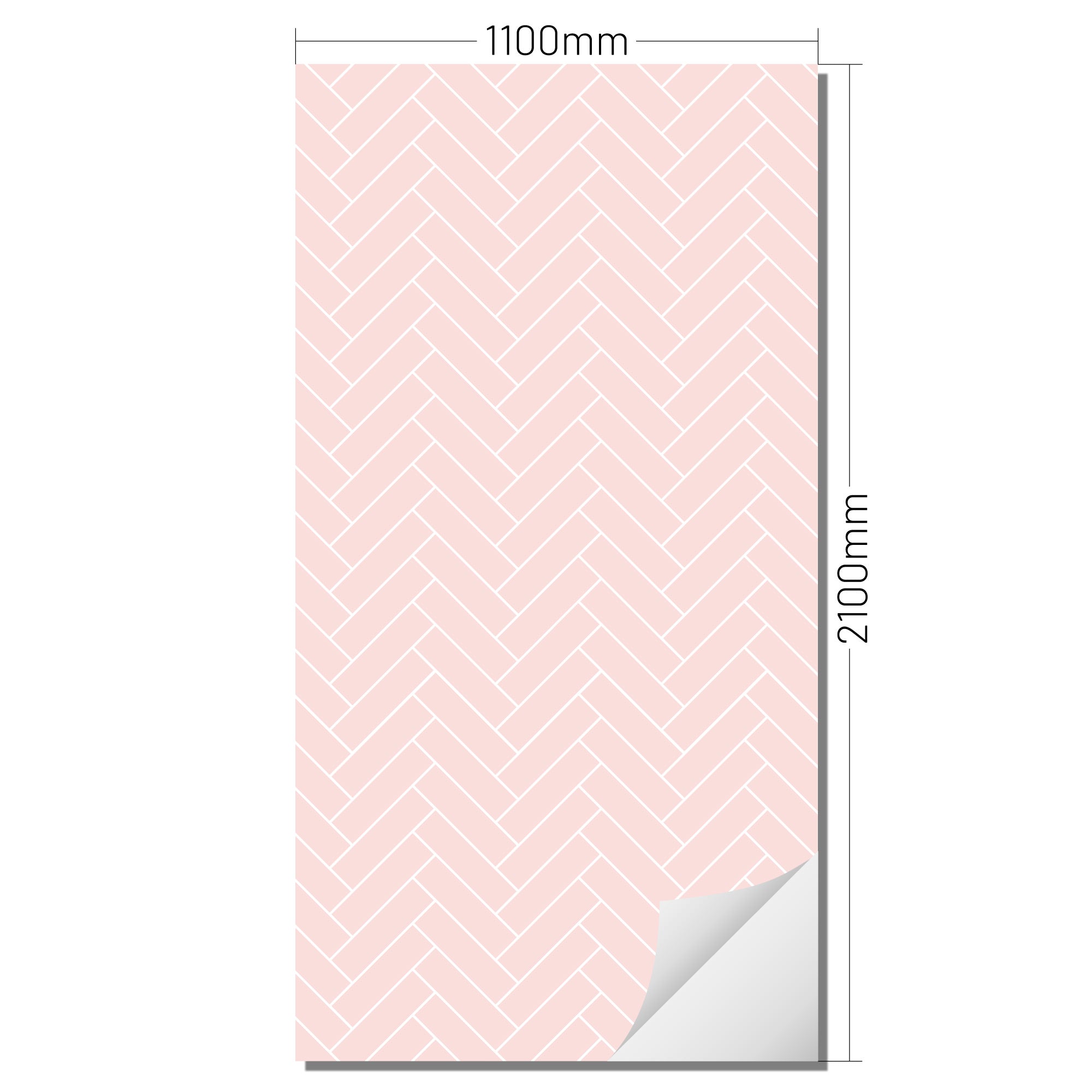 Lámina decorativa de pared XXL "Azulejos Metro Petrol"