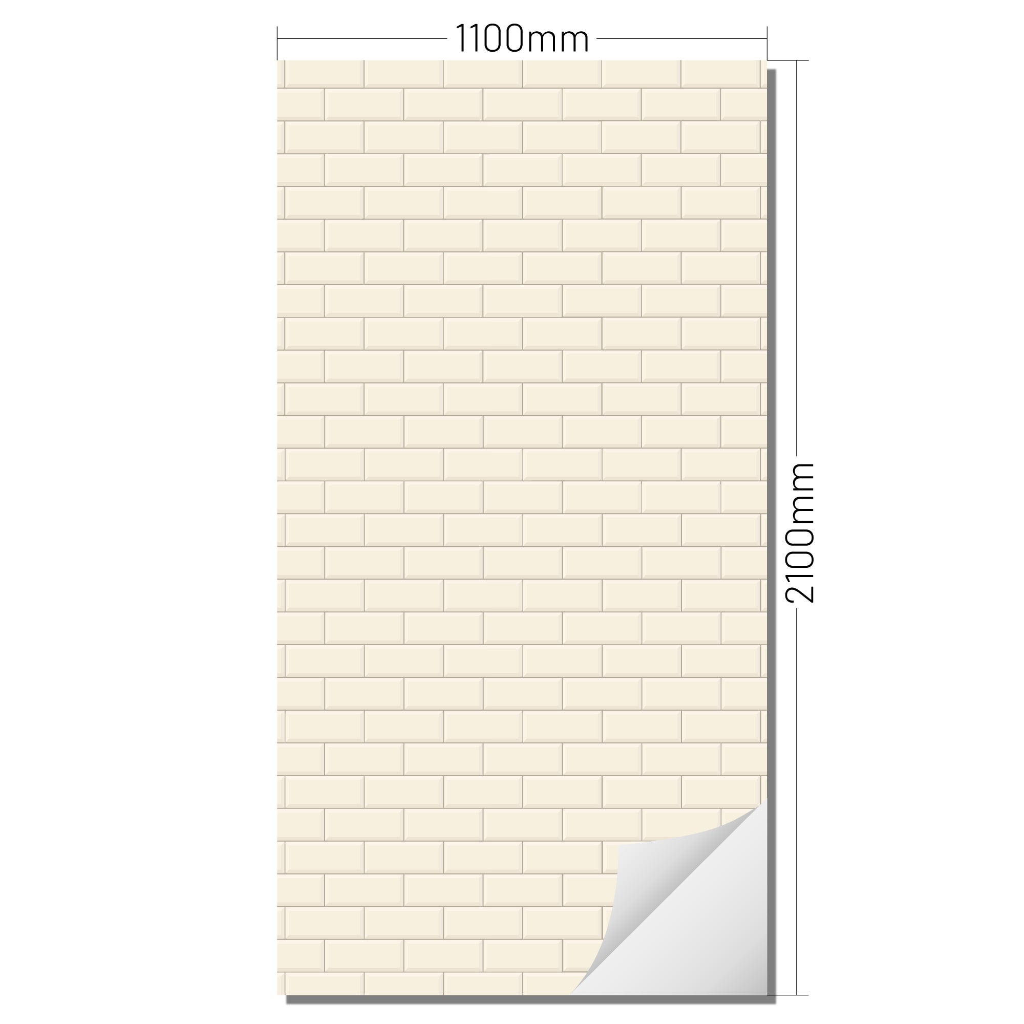 Lámina decorativa de pared XXL "Azulejos Metro Petrol"