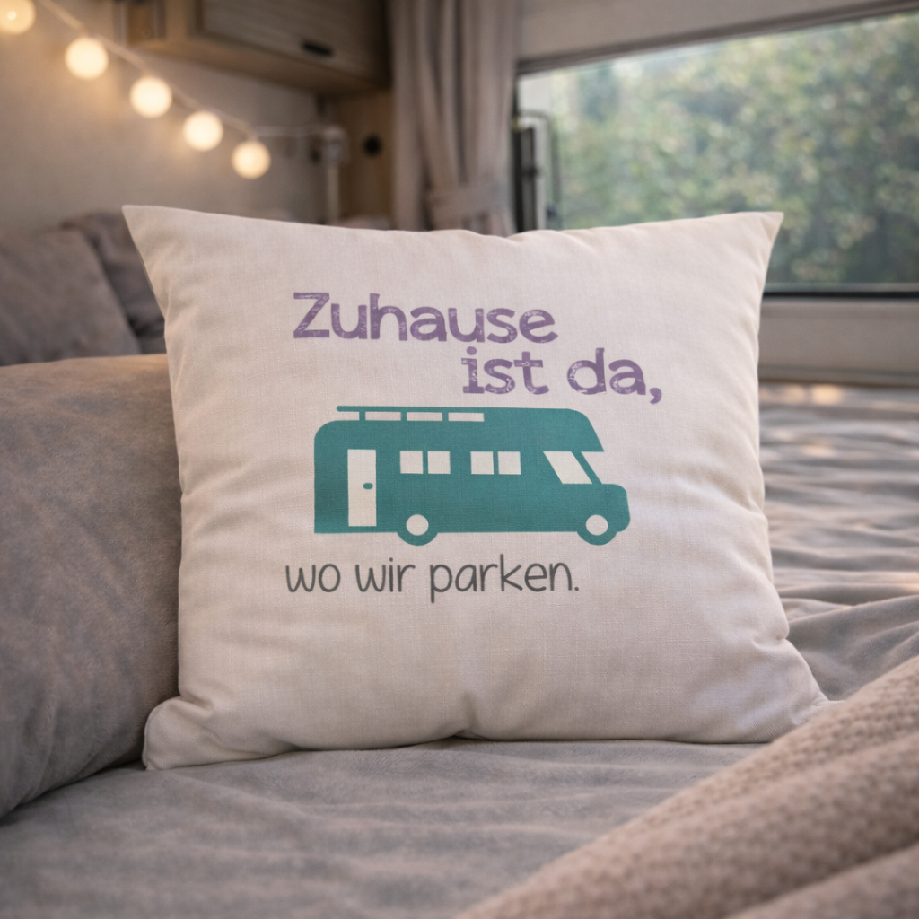 Camping cushion "Home is where we park"